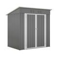6X4 Outdoor Metal Storage Shed For Garden Tools Lockable Door With Floor Frame
