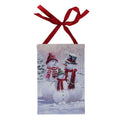 6 X4 Pre Lit Multicolor Led Fiber Optic Snowman Family Winter Scene Christmas Wall Art Decoration White
