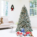 6Ft 7.5Ft Pvc Flocking Tied Light Artificial Christmas Tree Automatic Tree Structure