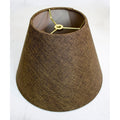 6X12X9 Slip Uno Fitter Hard Back Empire Lamp Shade Chocolate Burlap
