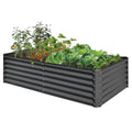 6X3X1.5Ft Galvanized Raised Garden Planter Box