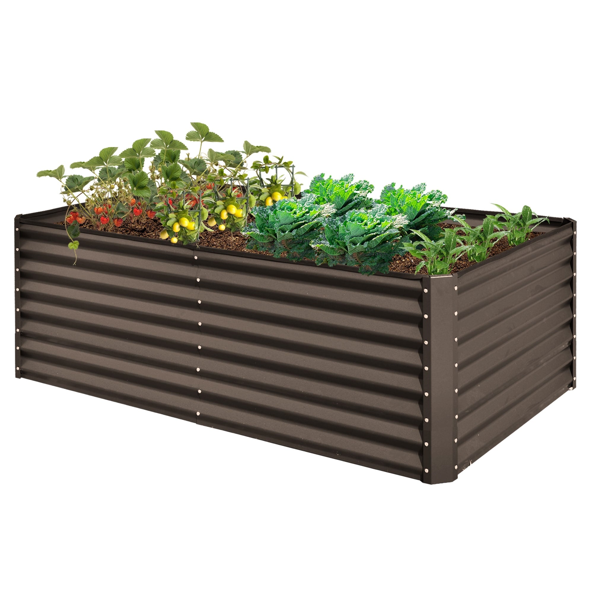 6X3X2Ft Outdoor Planter Garden Boxes Large Metal Planter Box
