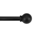 7 16 Single Curtain Rod Set With Ball Finials Matte Black