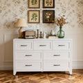 7 Drawer Dresser White Chest Of Drawers Modern Bedroom Storage Cabinet Hallway Cabinet Accent Cabinet