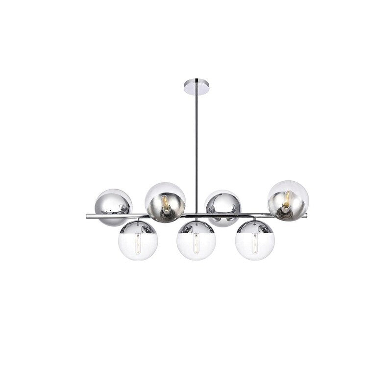 7 Light 43 Inch Pendant With Clear Glass