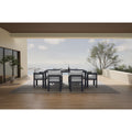 7 Piece Outdoor Patio Dining Set With Beige Cushions