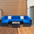7Pcs Fashion Rattan Sofa Furniture Set