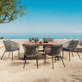 7 Pieces Patio Dining Set All Weather Outdoor Furniture Set With Dining Table And Chairs