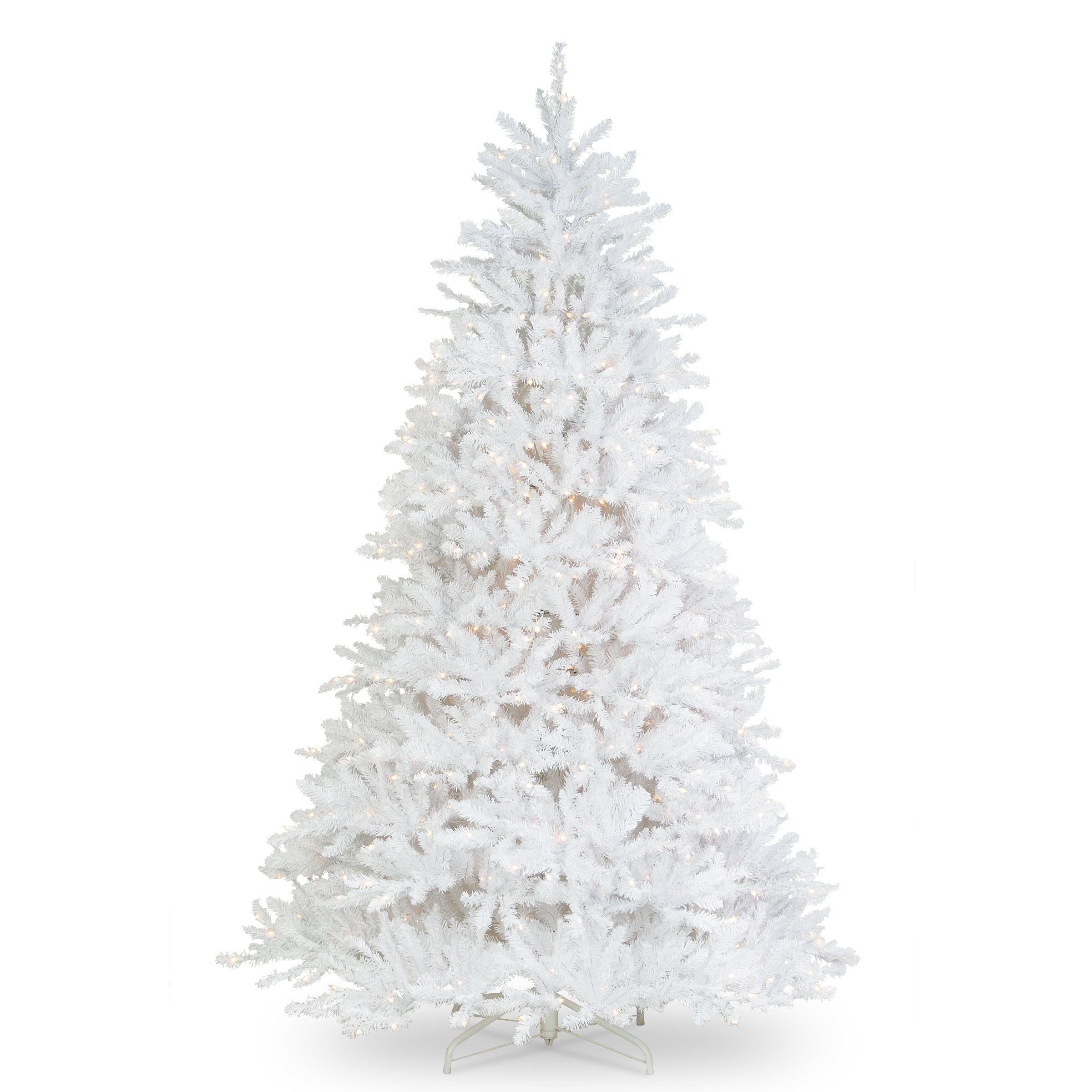 7 Ft. Dunhill White Fir Tree With Clear Lights
