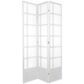7 Ft. Tall Double Cross Shoji Screen White 3 Panels