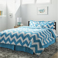 7 Piece Beige Chevron Comforter Set