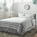 7 Piece Horizontal Stripe Comforter Set