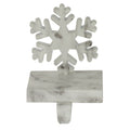 7.25 Black And White Marbled Snowflake Christmas Stocking Holder
