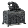 7.28 In H Dragon Chest Trinket Box Poly Resin