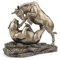 7.48 In L Stock Market Bull Bear Figurine Poly Resin