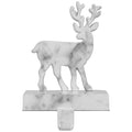 7.5 Black And White Marbled Deer Christmas Stocking Holder