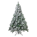 7.5 Flocked Somerset Spruce Artificial Christmas Tree Unlit 7.5 Foot