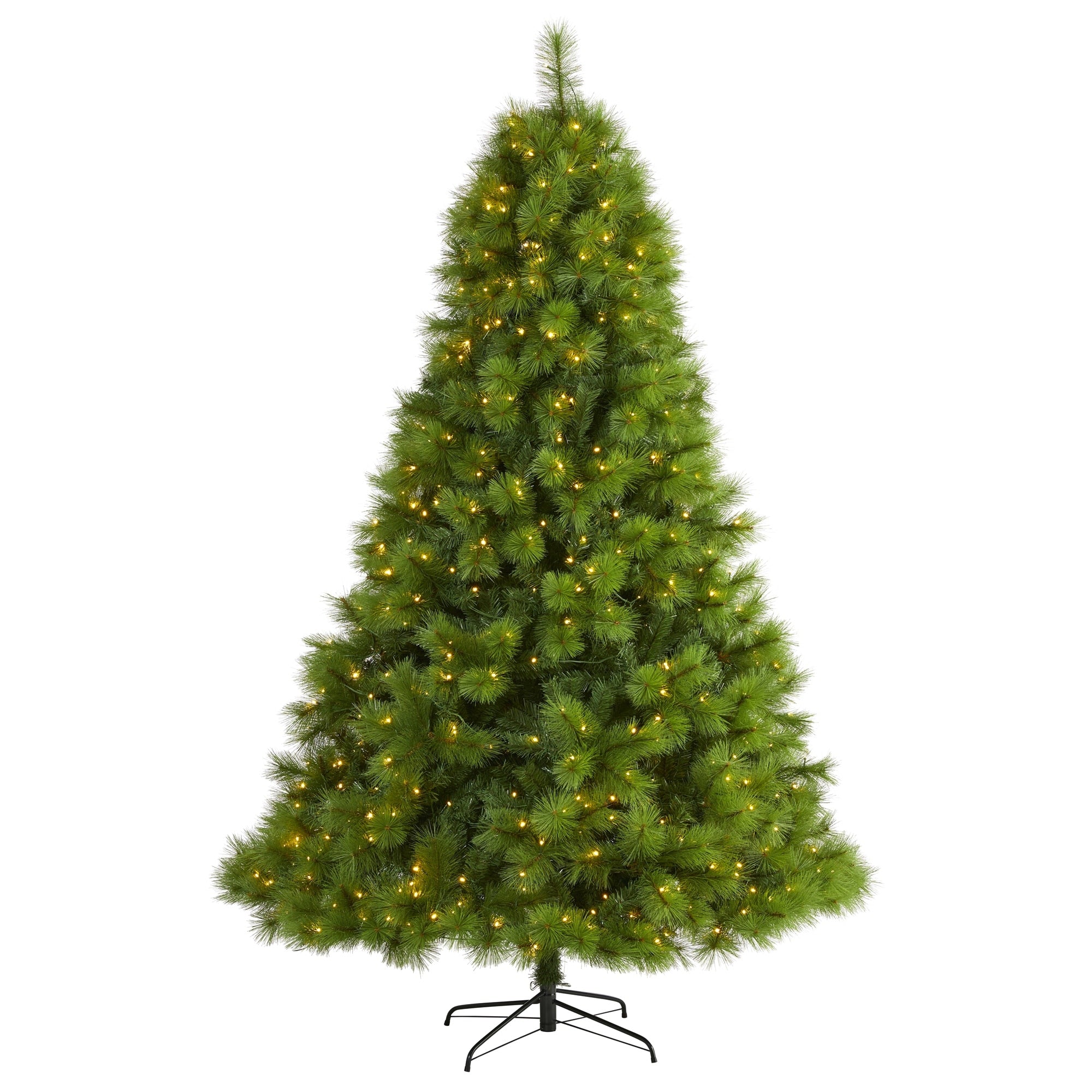 7.5 Green Scotch Pine Christmas Tree With 550 Clear Led Lights