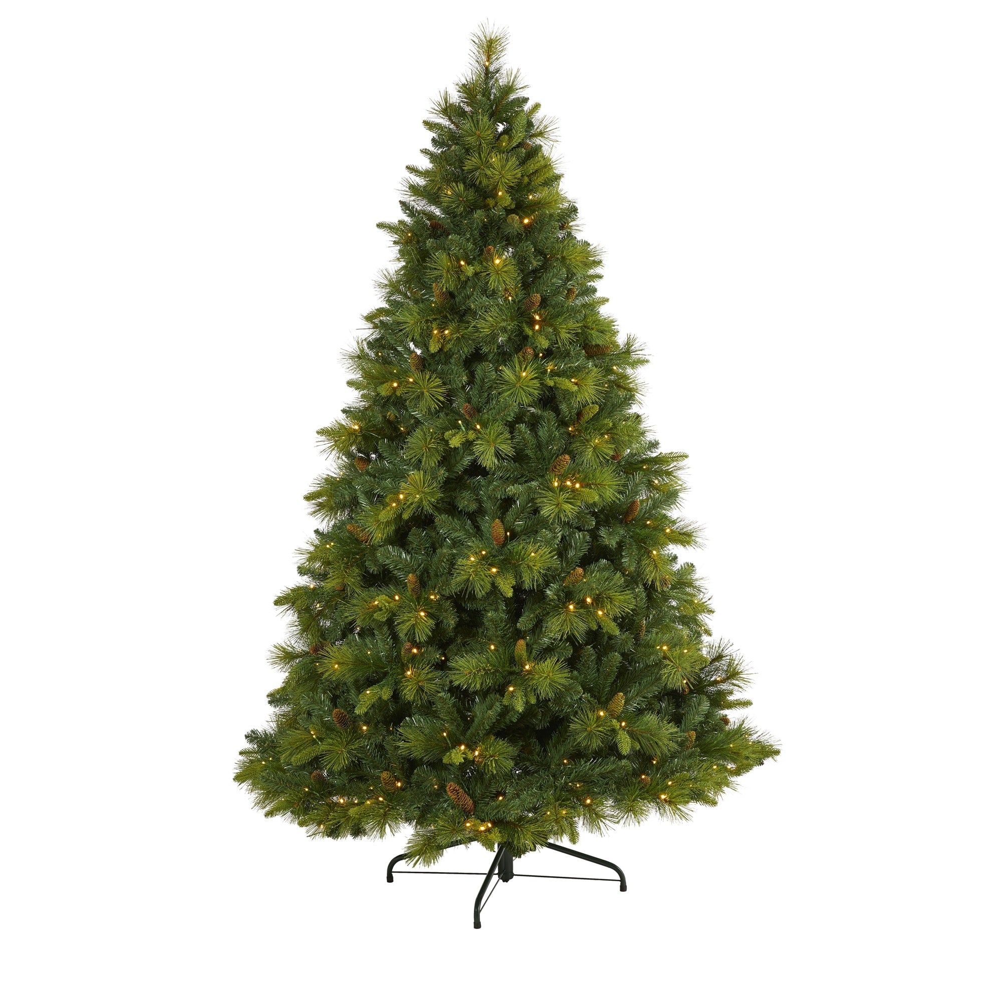 7.5 North Carolina Mixed Pine Christmas Tree With 470 Led Green