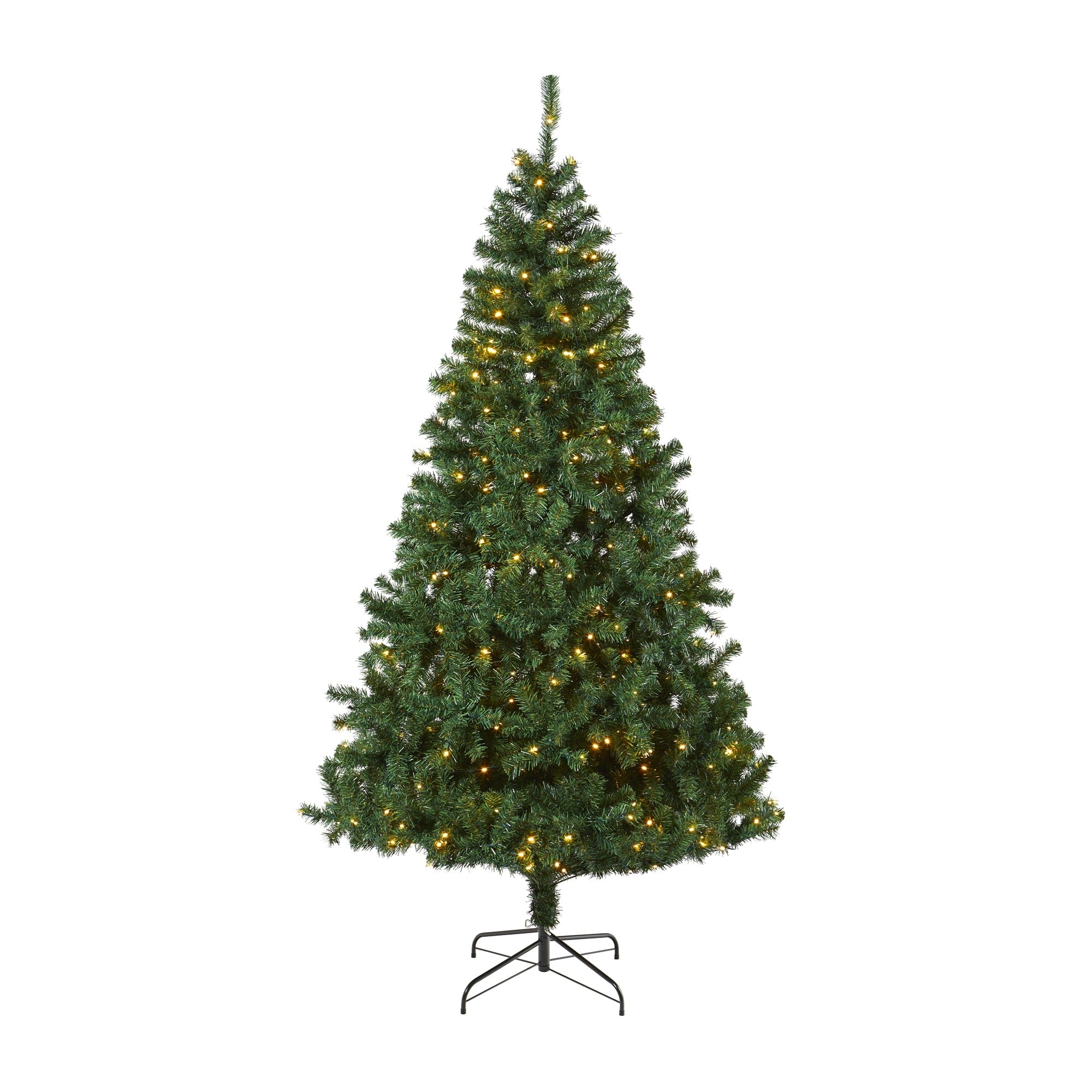 7.5 Northern Tip Pine Christmas Tree With 400 Clear Led Lights Green