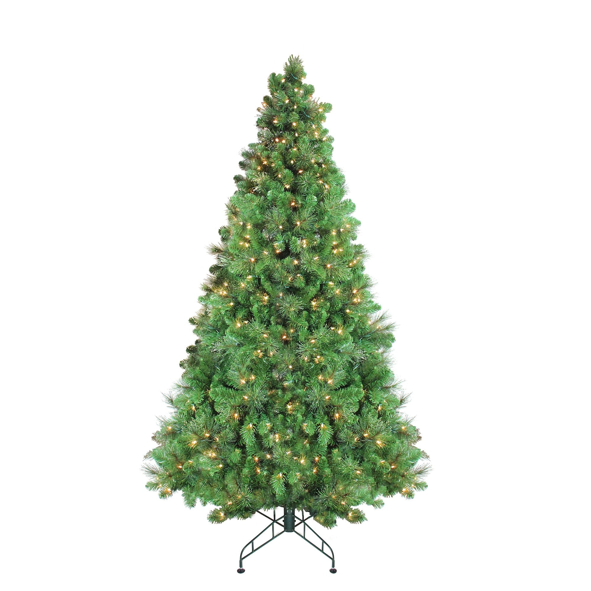 7.5 Pre Lit Medium Canterbury Spruce With Dewdrops Artificial Christmas Tree Clear Led Lights 7.5 Foot