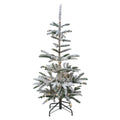 7.5 Pre Lit Noble Fir Flocked Artificial Christmas Tree Warm Clear Led Lights