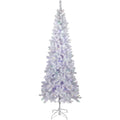 7.5 X 36 Pre Lit White Winston Pine Artificial Christmas Tree Multi Led Lights