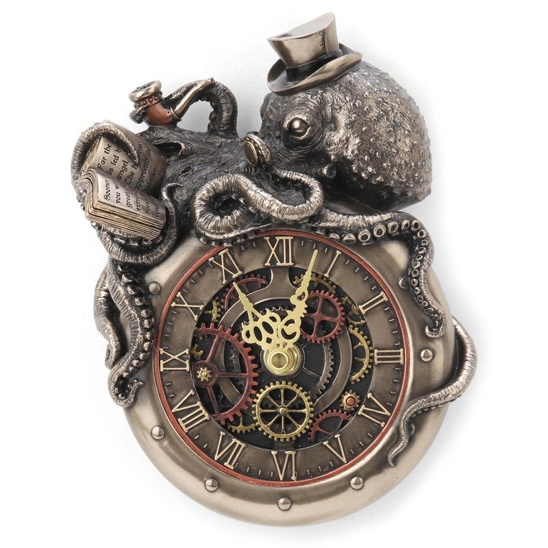 7.68 In H Steampunk Nostradamus Prophet Octopus Figurine Poly Resin