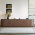 70 Inch Modern Tv Stand Media Entertainment Center With Ample Storage And Cured Corners For Tvs Up To 80 Inches