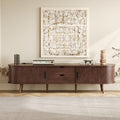 70 Inch Tv Stand With Storage Drawers And Integrated Power Panel