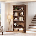70 Inch Tall 5 Tier Bookcase With Curved Edge Design