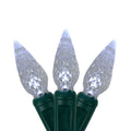 70 Pure White Led Faceted C6 Twinkling Christmas Lights 23.5 Ft Green Wire N A
