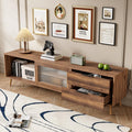 70 In With Glass Doors Tv Stand For Tvs Up To 75 In N A