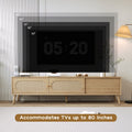 70 In With Solid Wood Legs Tv Stand For Tvs Up To 80 In N A