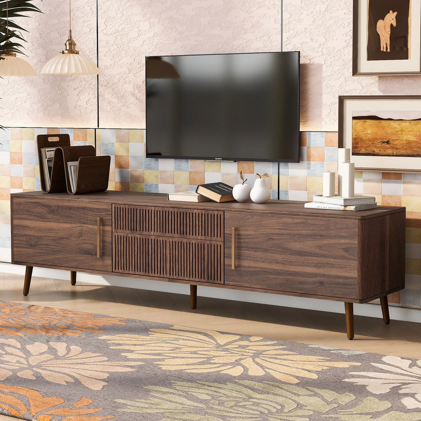 70 In With Storage Tv Stand For Tvs Up To 80 In N A