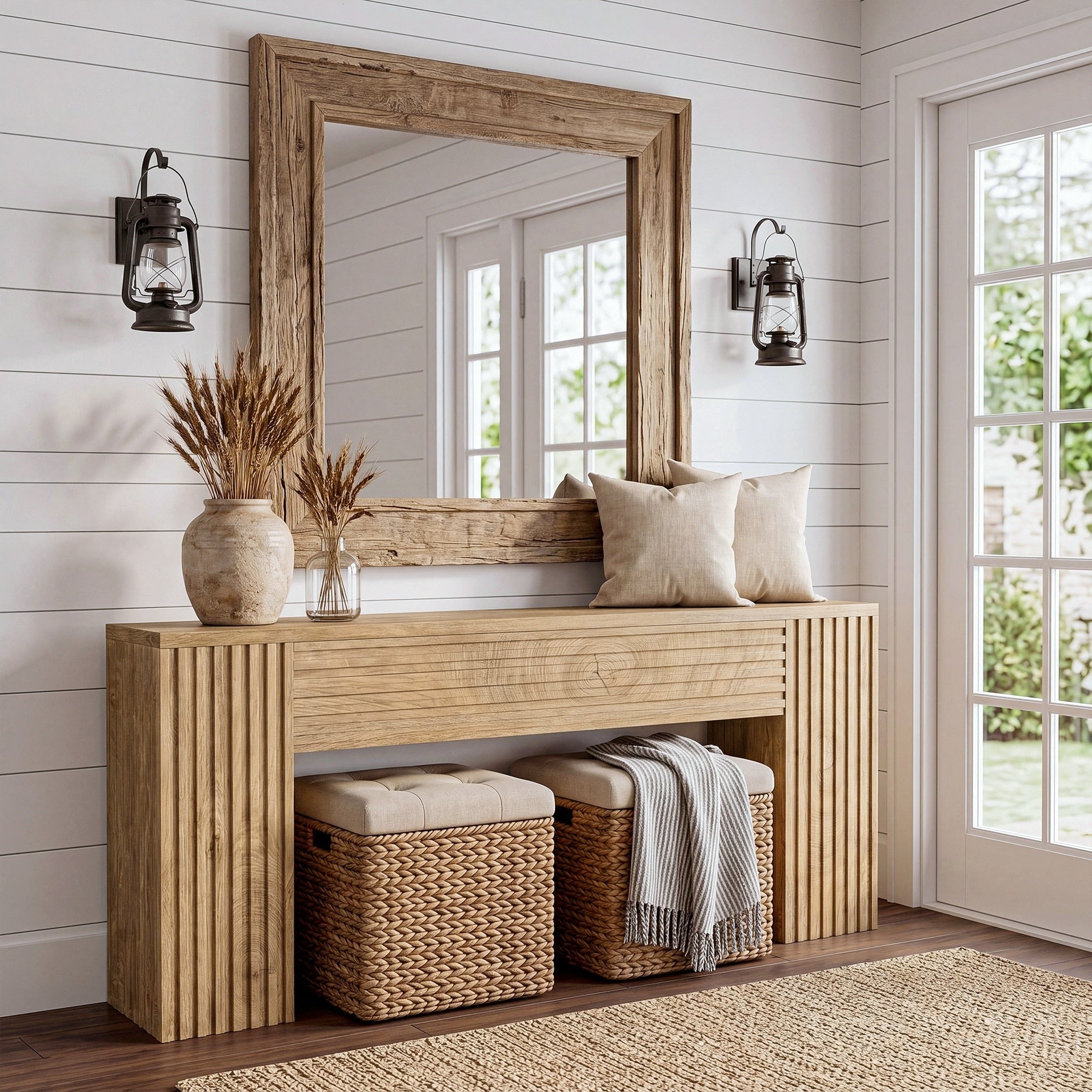 70.86 Sofa Console Table Farmhouse Narrow Entryway Table For Living Room