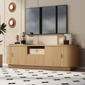 70.86 Tv Stand With Open Shelf Drawer And Hidden Sliding Storage