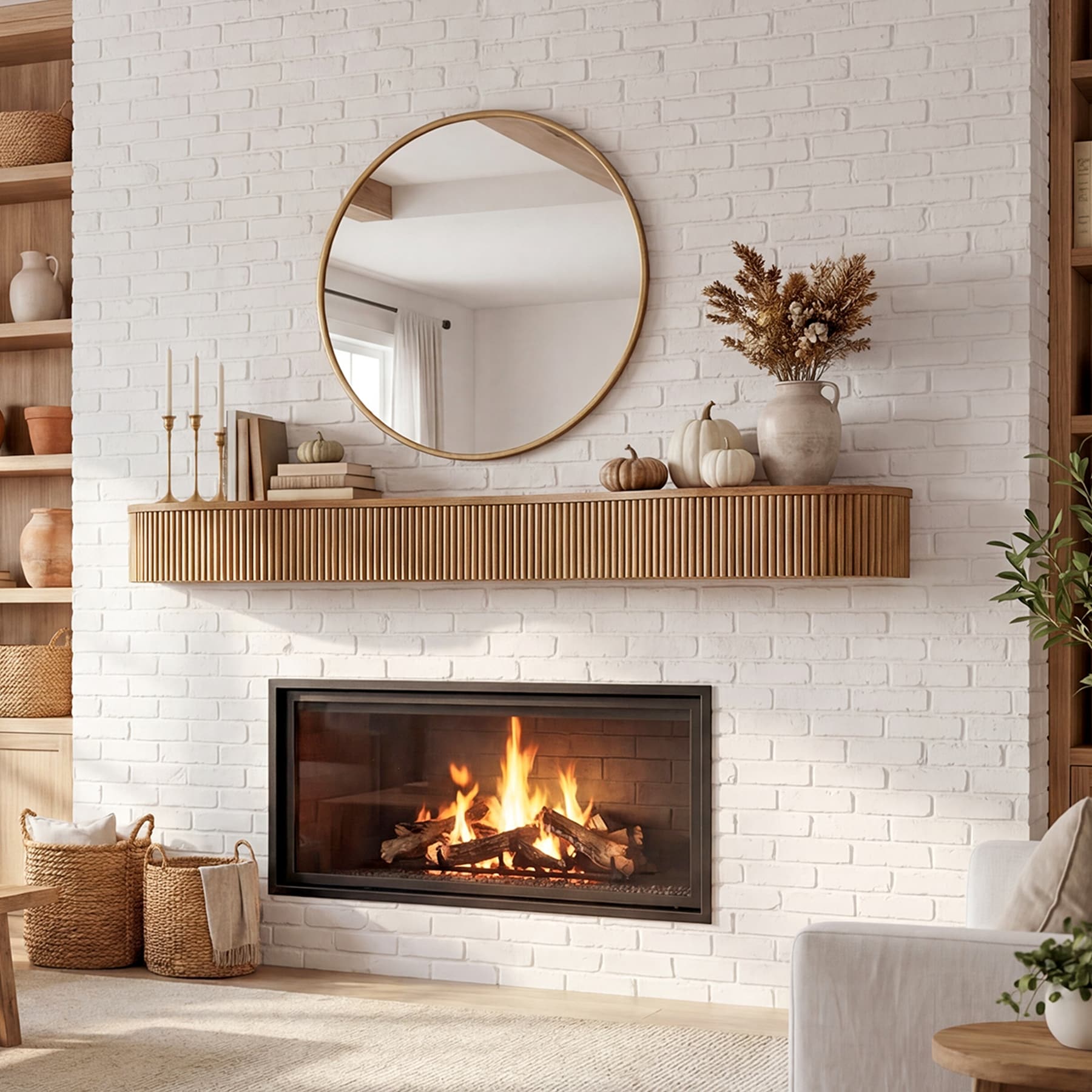 70.87 Inch Solid Wood Fireplace Mantel Rustic Brown