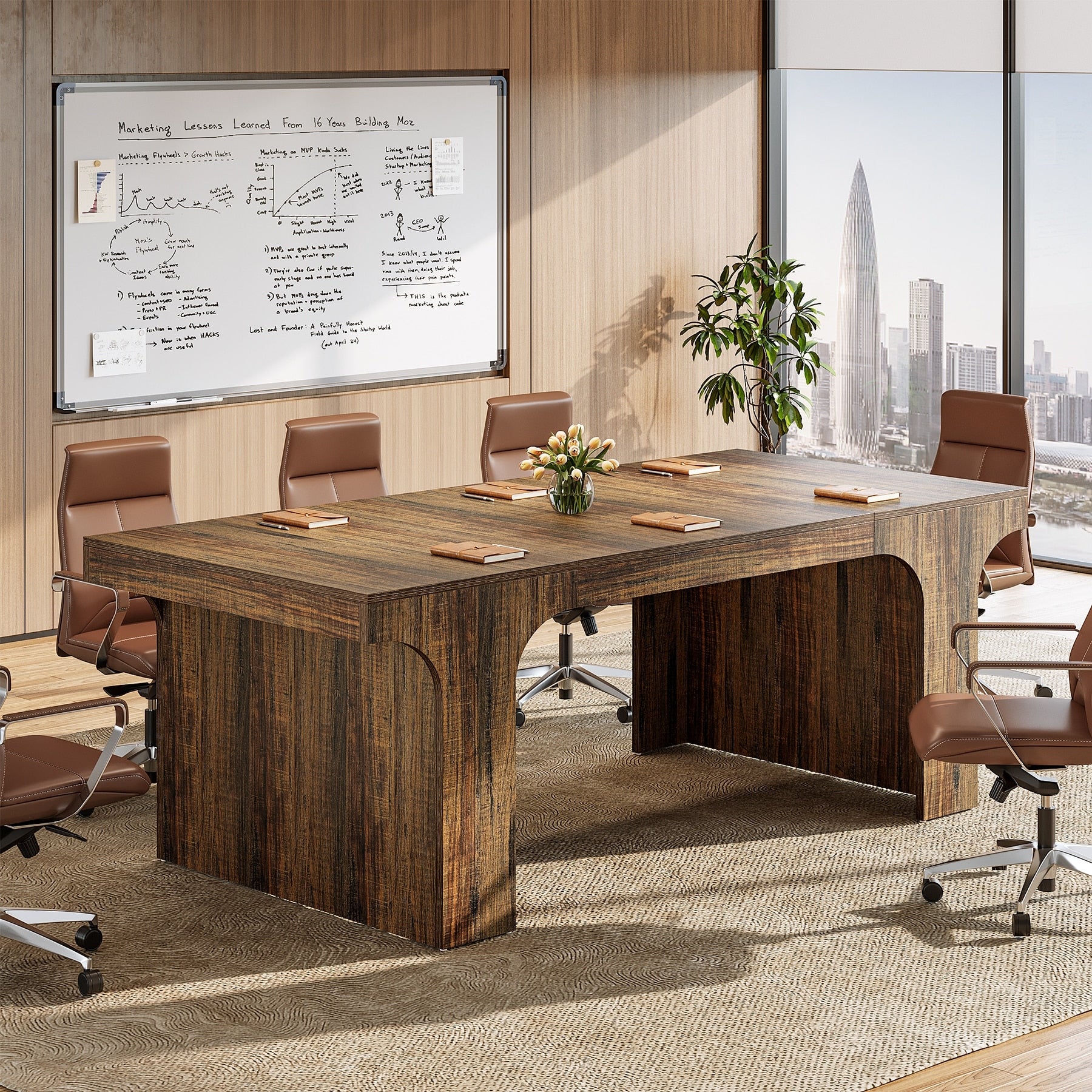 70.87 Executive Conference Table Large Office Meeting Table Simple Computer Writing Desk Workstation