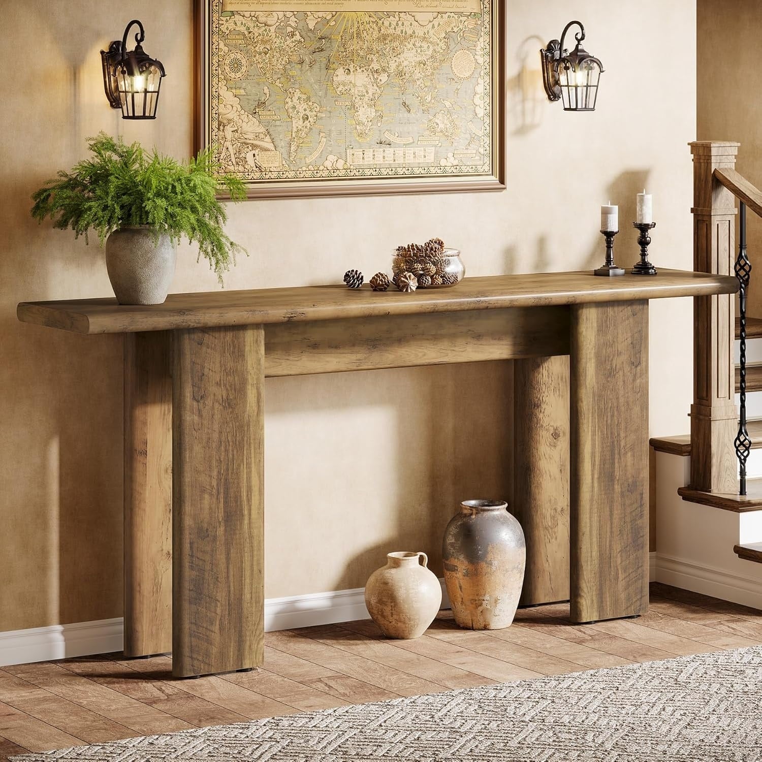 70.87 Extra Long Console Table For Entryway Mid Century Modern Sofa Table Behind Couch 70.87 L X 11.81 W X 31.5 H