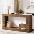 70.87 Narrow Brown Wood Console Table With Storage For Entryway Sofa Table Hallway Living Room