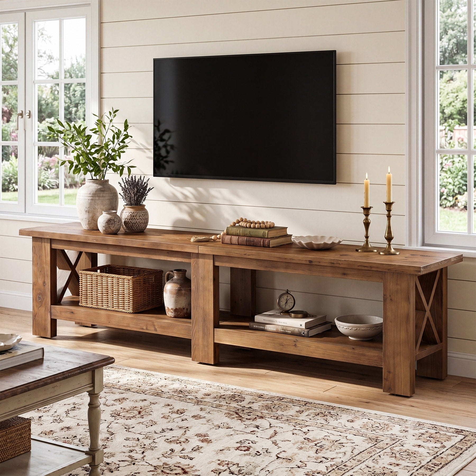 70.87 Solid Wood Tv Stand For Tvs Up To 80