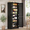 70.8 Kitchen Pantry Cabinet 9 Tier Kitchen Storage Cabinet Farmhouse Storage Cabinet For Dining Room