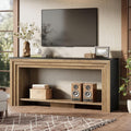 70.9 Inch Farmhouse Console Table With Storage 2 Tier Behind The Couch For Living Room Entryway