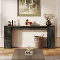 70.9 Inch Farmhouse Wooden Console Table Narrow Entryway Sofa Table Behind Couch 70.8