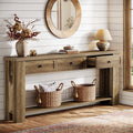 70.9 Inch Long Console Table For Entryway Farmhouse Accent Consoe Table With 3 Drawers Rectangular Sofa Table Behind The Couch