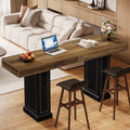 70.9 Bar Table For 6 8 People Extra Long Counter Height Pub Table High Top Table For Home Bar Kitchen Game Room
