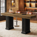 70.9 Extra Long Bar Table For 6 8 People Rustic Counter Height Pub Table High Top Table For Home Bar Kitchen Game Room