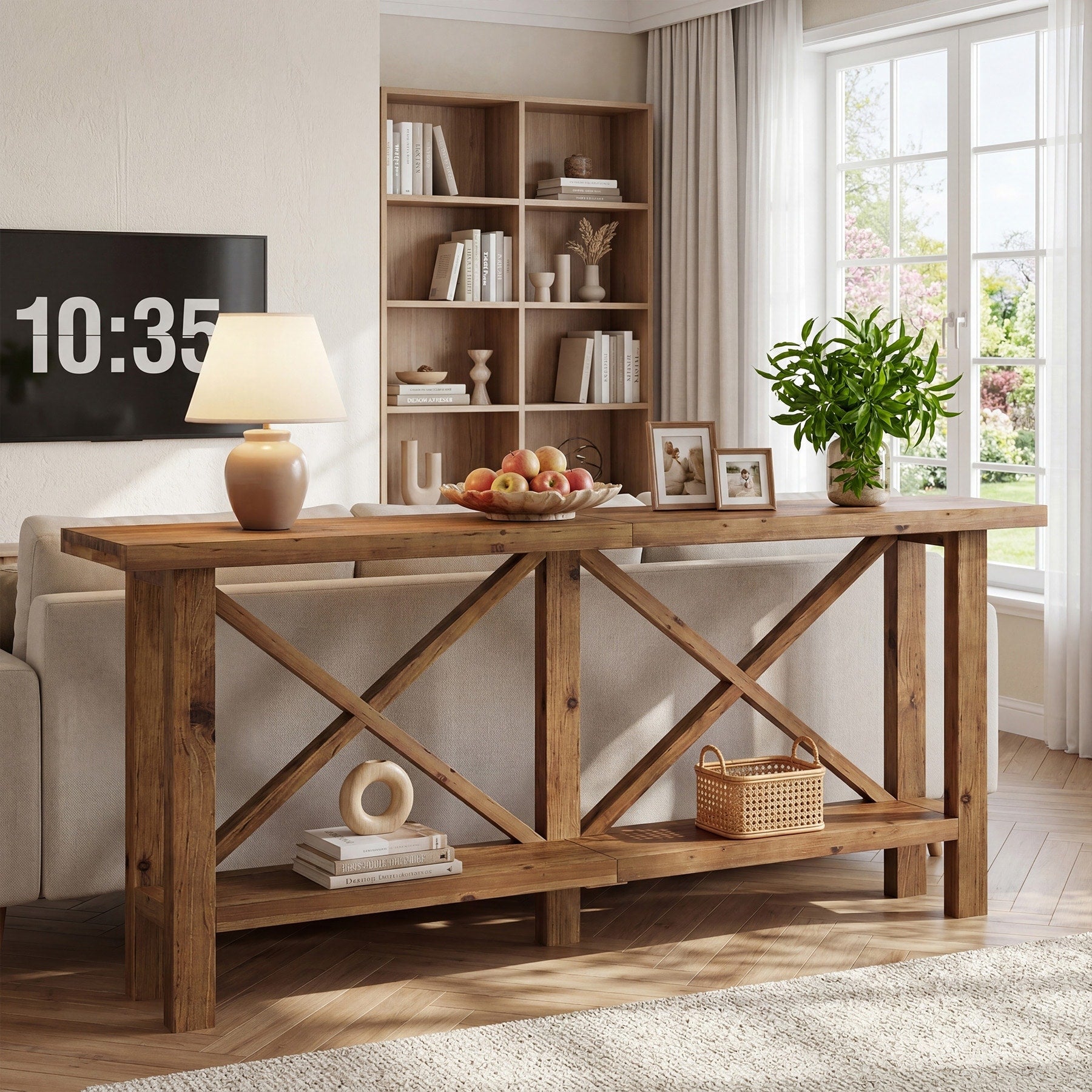 70.9 Long Solid Wood Console Sofa Table Narrow Entryway Table With Storage 11.81 D X 70.9 W X 33.46 H