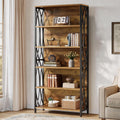 70.9 Tall Bookshelf 6 Tier Industrial Freestanding Bookcase Display Shelf For Home Office Living Room